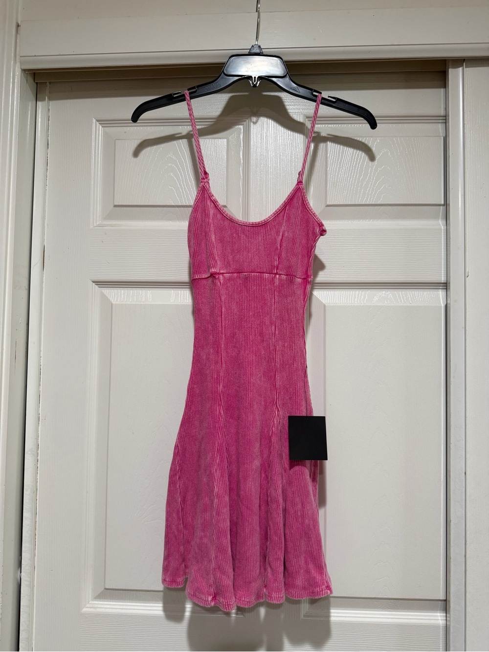 NWT Lulus Simply Pretty Washed Pink Ribbed Pleated Sleeveless Mini Dress XS - Picture 3 of 13